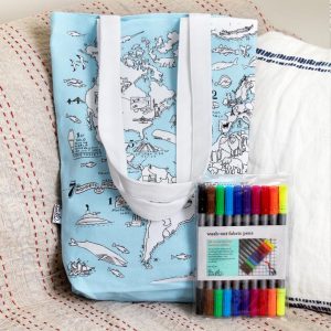 world map bag