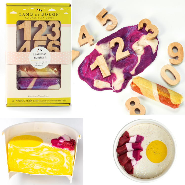 Wooden Learning Numbers Kit and Dough