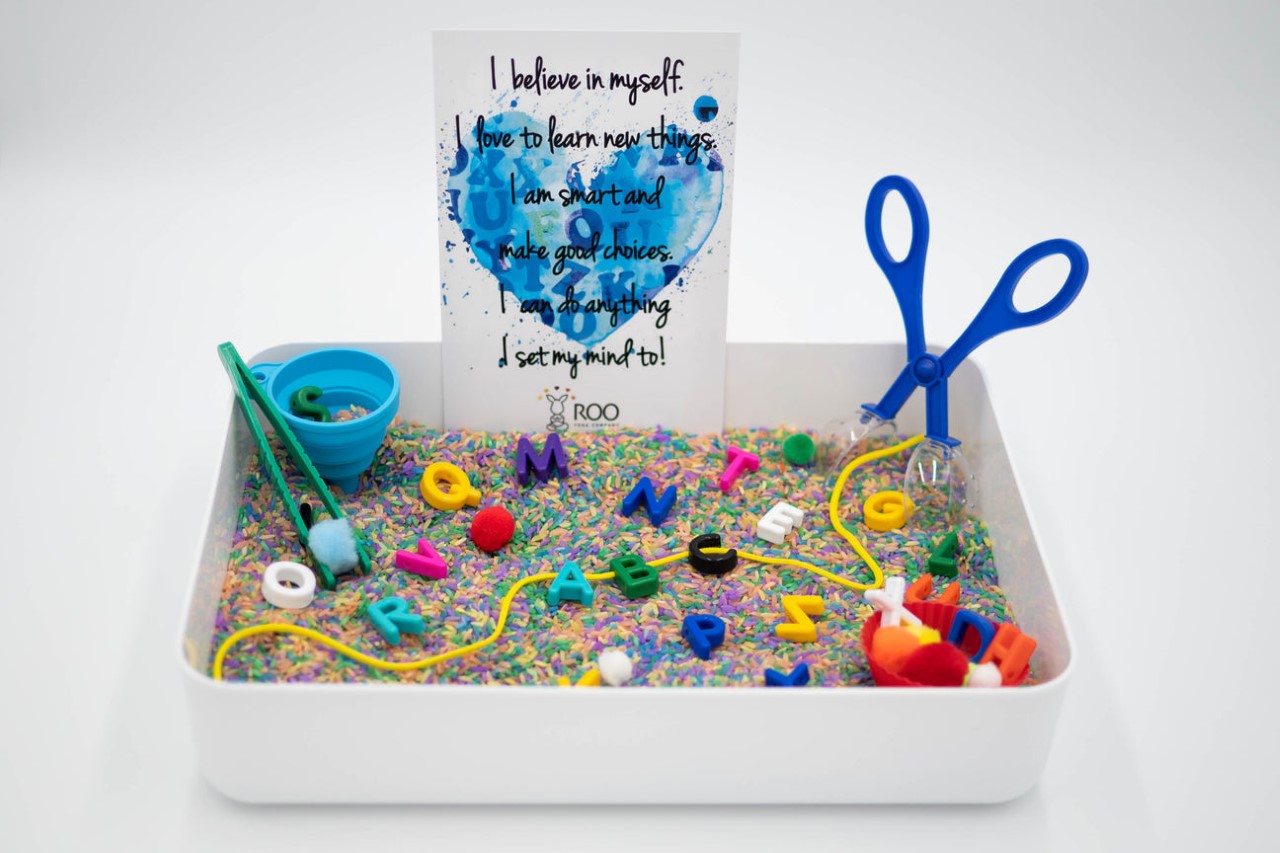 abc mindfulness sensory bin