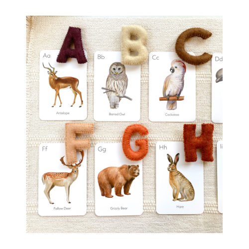 Felt moveable alphabet for montessori and waldorf learning