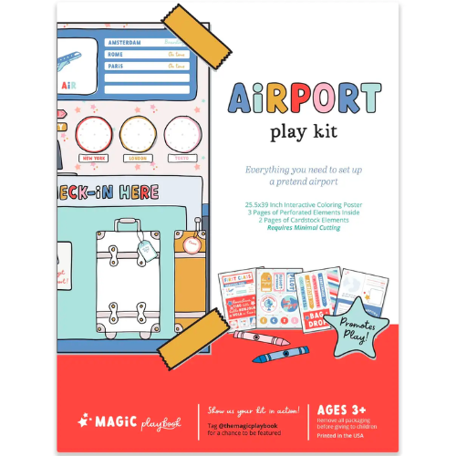 airport pretend play role play kit
