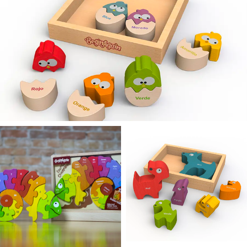 wooden bilingual educational toys