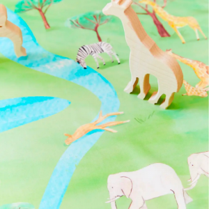 safari playmap sarah's silks wooden toy giraffe wooden toy elephant