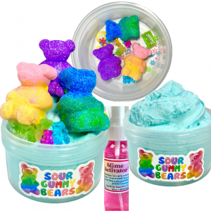 sour gummy bear slime kit diy slime